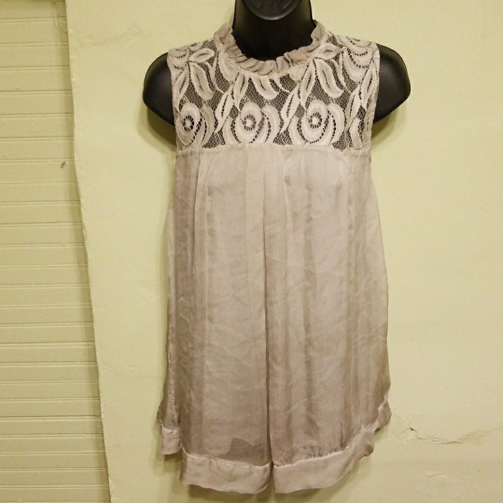 Silk Ruffle lace top